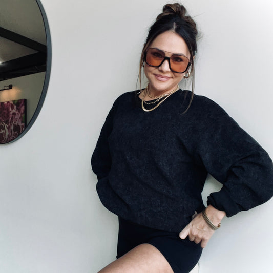 Effortless Oversized Pullover – Slouchy Washed Rib Knit